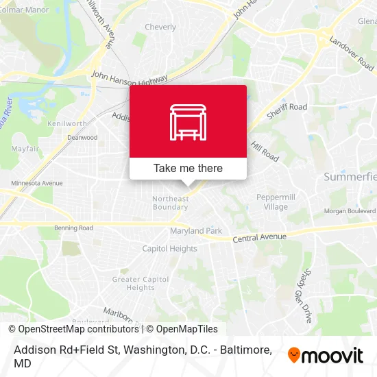 Addison Rd+Field St map