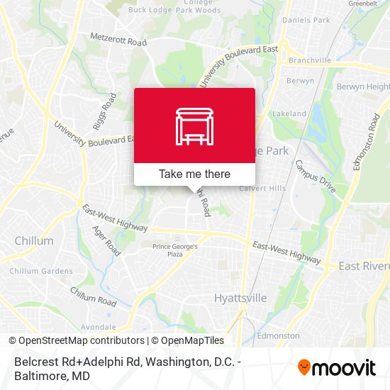 Belcrest Rd+Adelphi Rd map
