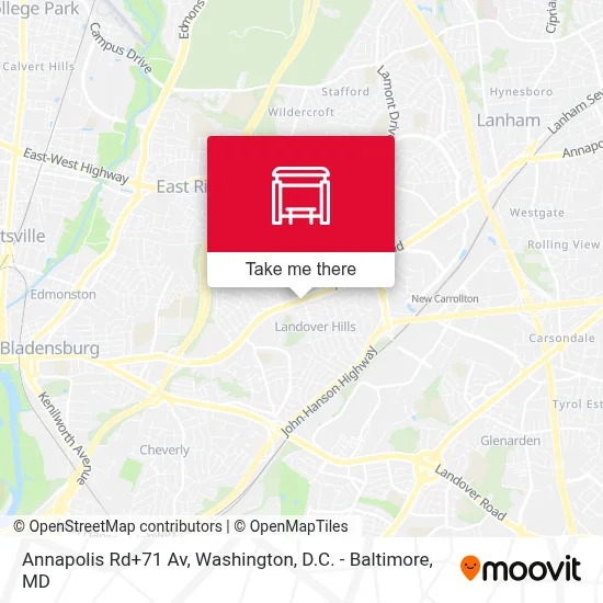 Annapolis Rd+71 Av map