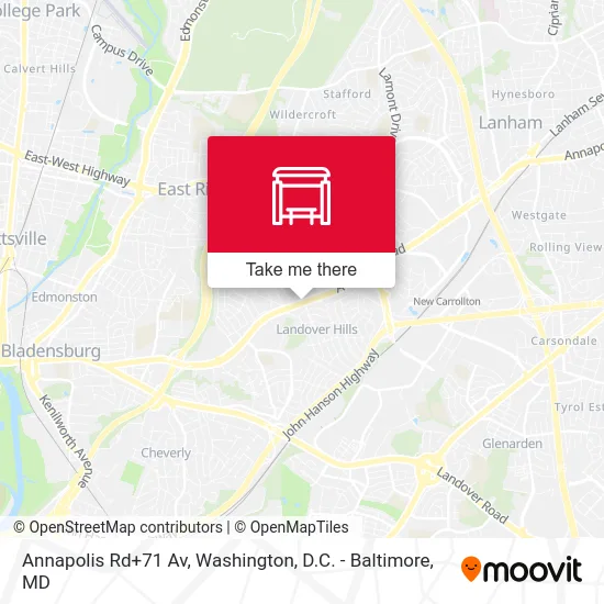 Annapolis Rd+71 Av map