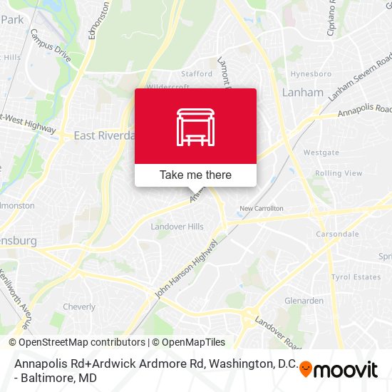 Mapa de Annapolis Rd+Ardwick Ardmore Rd