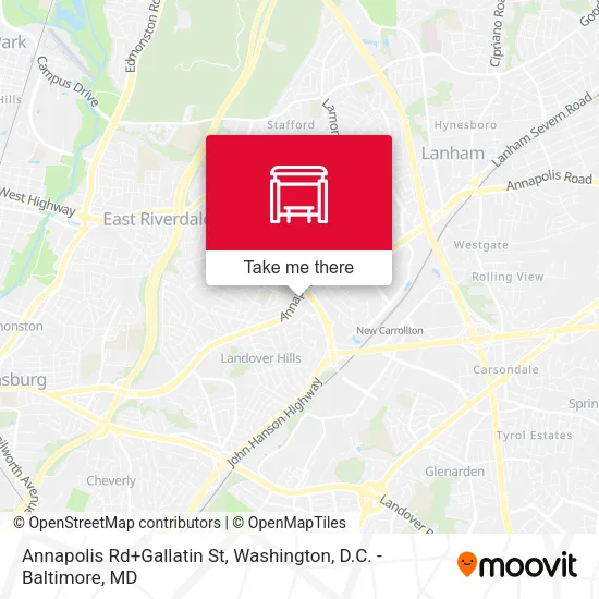 Annapolis Rd+Gallatin St map
