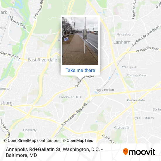 Annapolis Rd+Gallatin St map