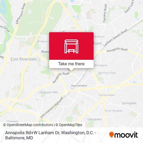 Annapolis Rd+W Lanham Dr map
