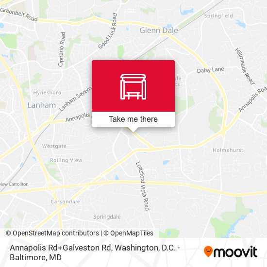 Annapolis Rd+Galveston Rd map