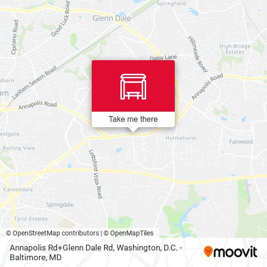 Mapa de Annapolis Rd+Glenn Dale Rd