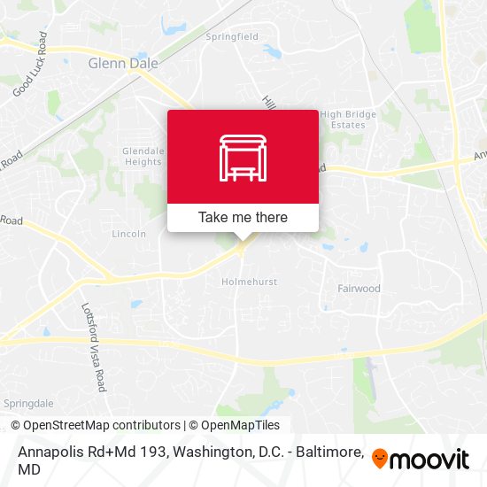 Mapa de Annapolis Rd+Md 193