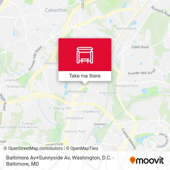 Baltimore Av+Sunnyside Av map