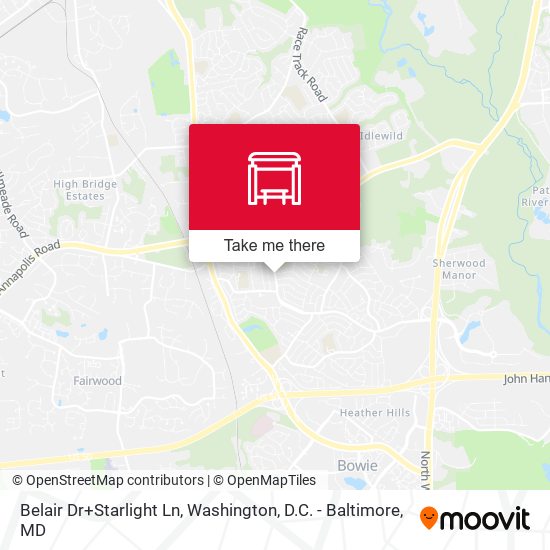 Belair Dr+Starlight Ln map