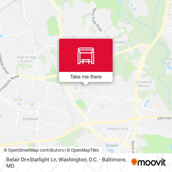 Mapa de Belair Dr+Starlight Ln