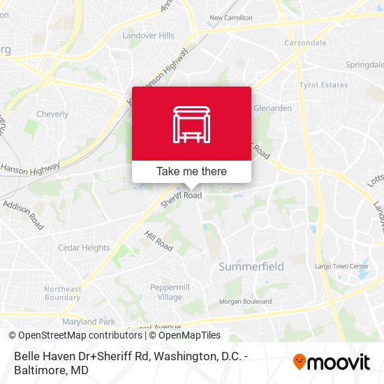 Belle Haven Dr+Sheriff Rd map