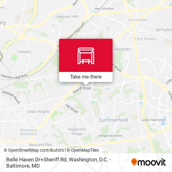 Belle Haven Dr+Sheriff Rd map