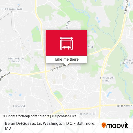 Belair Dr+Sussex Ln map
