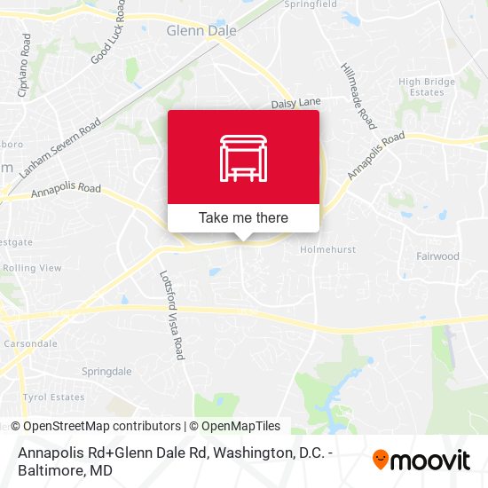 Annapolis Rd+Glenn Dale Rd map