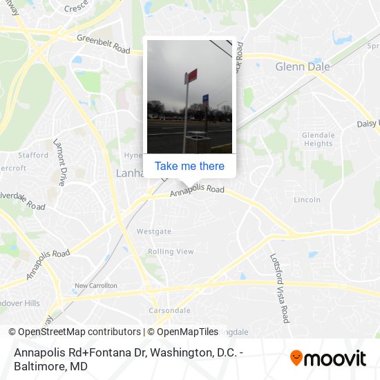 Annapolis Rd+Fontana Dr map