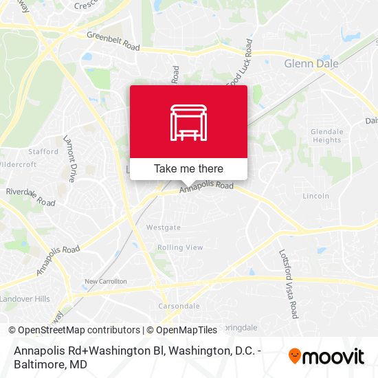 Mapa de Annapolis Rd+Washington Bl