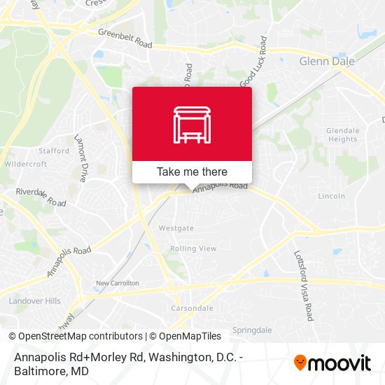 Annapolis Rd+Morley Rd map