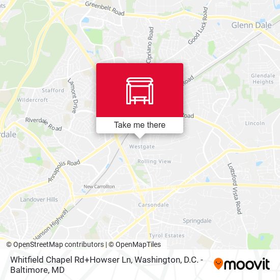 Whitfield Chapel Rd+Howser Ln map