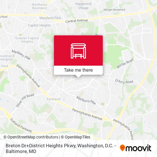 Breton Dr+District Heights Pkwy map