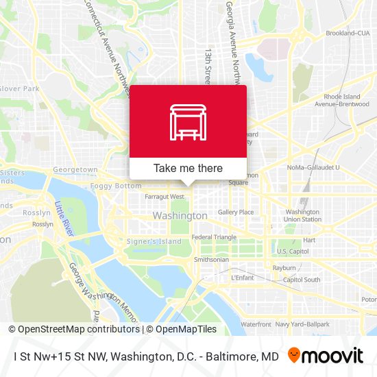 Mapa de I St Nw+15 St NW