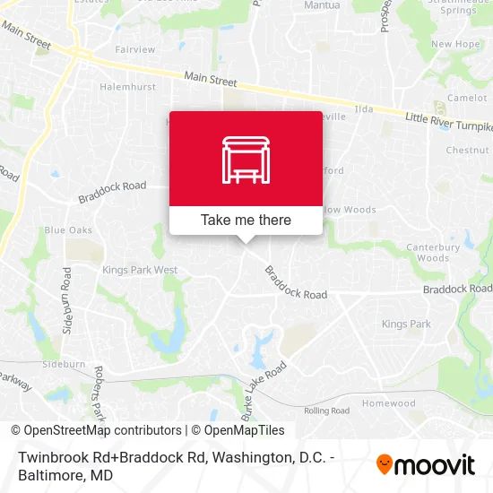 Twinbrook Rd+Braddock Rd map