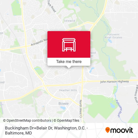Buckingham Dr+Belair Dr map
