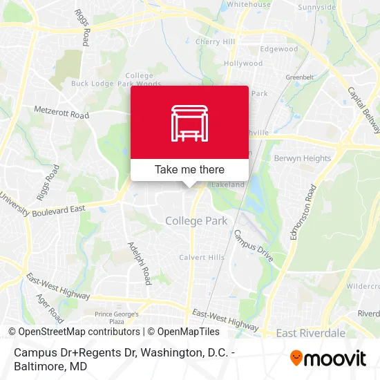 Campus Dr+Regents Dr map