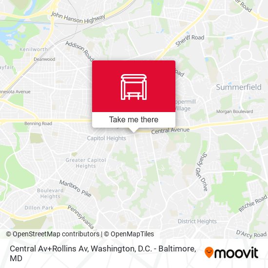 Central Av+Rollins Av map