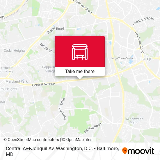 Central Av+Jonquil Av map