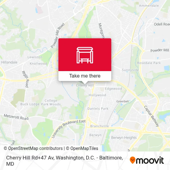 Cherry Hill Rd+47 Av map