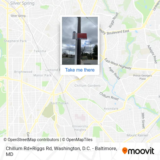 Chillum Rd+Riggs Rd map