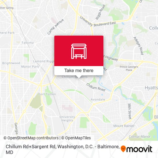 Chillum Rd+Sargent Rd map