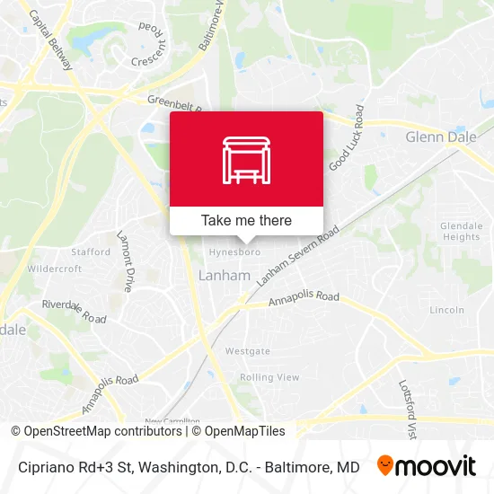 Cipriano Rd+3 St map
