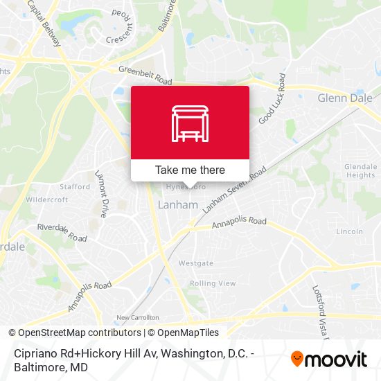 Cipriano Rd+Hickory Hill Av map