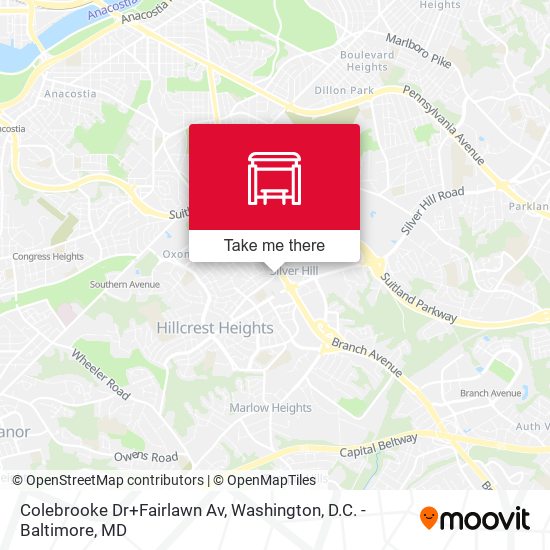 Mapa de Colebrooke Dr+Fairlawn Av