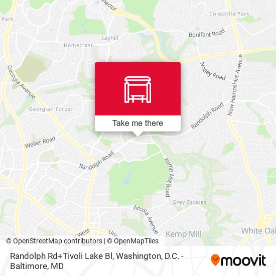 Randolph Rd+Tivoli Lake Bl map