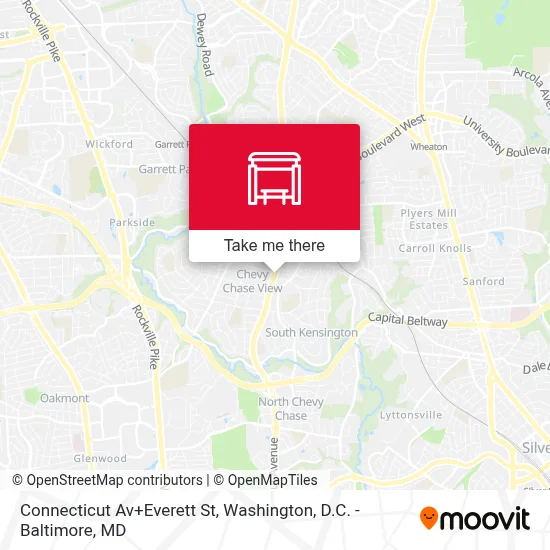 Connecticut Av+Everett St map
