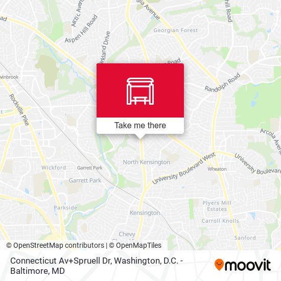 Connecticut Av+Spruell Dr map