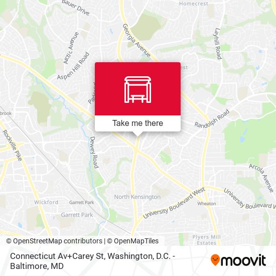 Connecticut Av+Carey St map