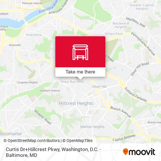 Curtis Dr+Hillcrest Pkwy map