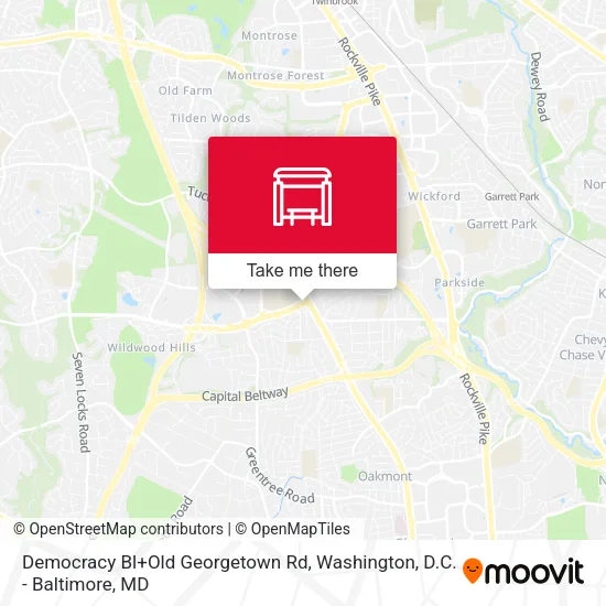 Mapa de Democracy Bl+Old Georgetown Rd