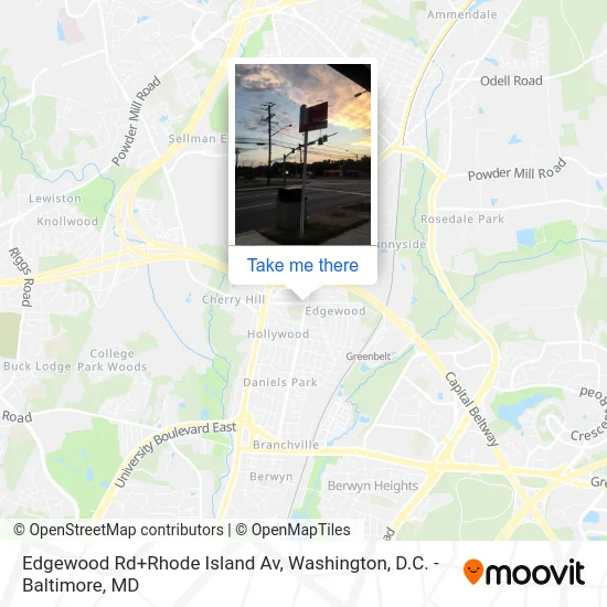 Edgewood Rd+Rhode Island Av map