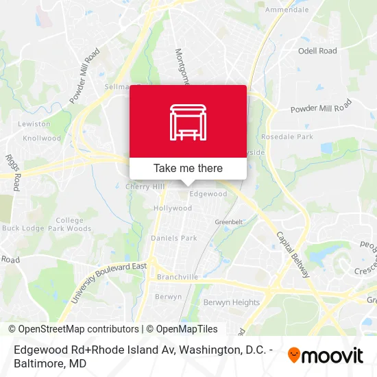 Edgewood Rd+Rhode Island Av map