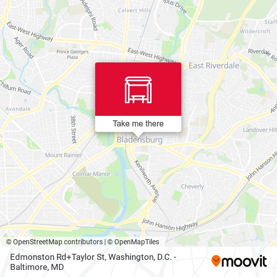 Edmonston Rd+Taylor St map