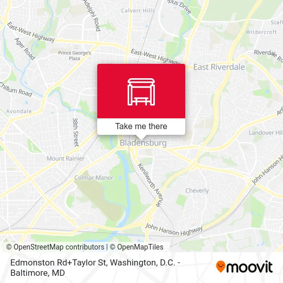 Edmonston Rd+Taylor St map