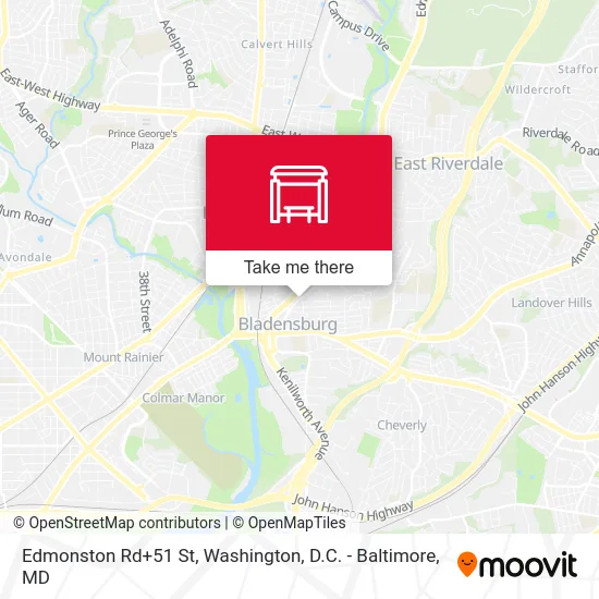 Edmonston Rd+51 St map