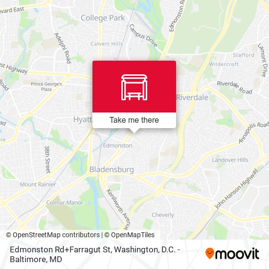 Edmonston Rd+Farragut St map
