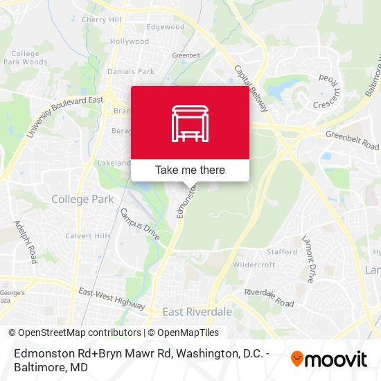 Mapa de Edmonston Rd+Bryn Mawr Rd