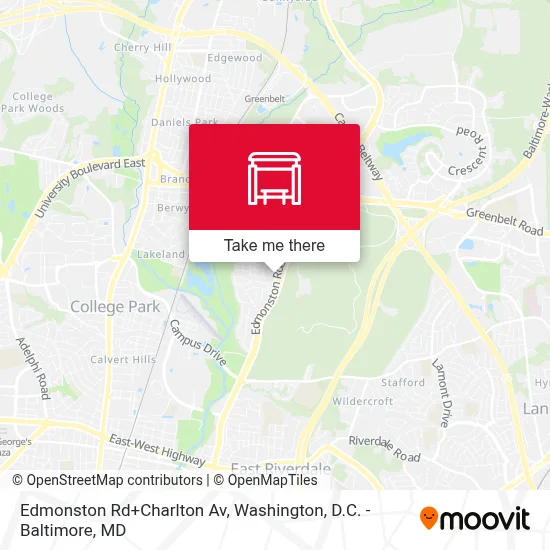Edmonston Rd+Charlton Av map