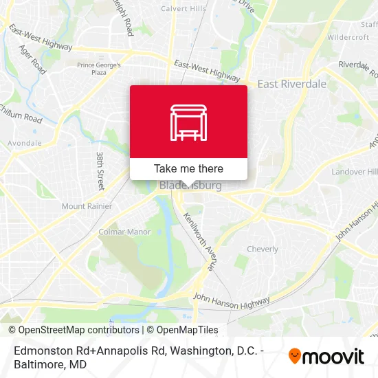 Edmonston Rd+Annapolis Rd map